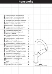 Hansgrohe Logis 71131000 Gebruiksaanwijzing