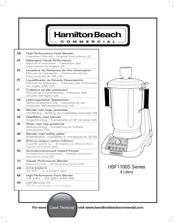 Hamilton Beach Commercial HBF1100S Series Handleiding