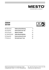 Mesto 3585W Gebruiksaanwijzing