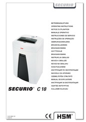 HSM Securio C 18 Gebruiksaanwijzing