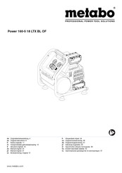Metabo Power 160-5 18 LTX BL OF Oorspronkelijke Gebruiksaanwijzing