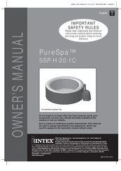 Intex PureSpa SSP-H-20-1C Gebruikershandleiding