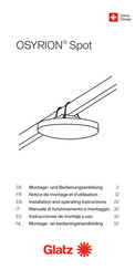 Glatz OSYRION Spot Montage- En Bedieningshandleiding