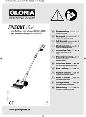 Gloria FINECUT 18V Gebruiksaanwijzing