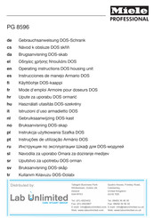 Miele professional PG 8596 Gebruiksaanwijzing