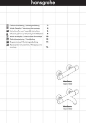 Hansgrohe Mediano 14241000 Gebruiksaanwijzing