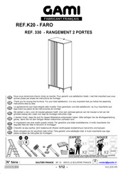 Gautier GAMI FARO K20-330 Montage-Instructies