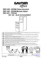 Gautier Office ZOOM U30-040 Montage-Instructies