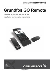 Grundfos GO Remote MI 202 Installatie- En Bedieningsinstructies