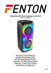 Fenton BoomBox540 Party Speaker with LED Gebruiksaanwijzing