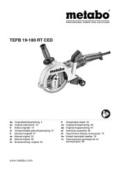 Metabo TEPB 19-180 RT CED Gebruiksaanwijzing