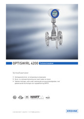 KROHNE OPTISWIRL 4200 Technische Handleiding