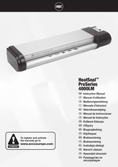 GBC HeatSeal 4000LM Pro Series Gebruiksaanwijzing