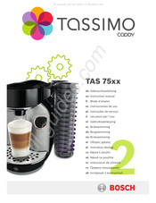 Bosch TASSIMO CADDY TAS 75 Series Gebruiksaanwijzing