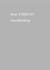 Acer E101 Handleiding