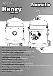 Numatic Henry Wash HVW 370 Gebruiksaanwijzing