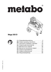 Metabo Mega 350 D Originele Gebruiksaanwijzing