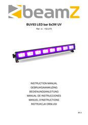 Beamz BUV93 LED bar 8x3W UV Gebruiksaanwijzing