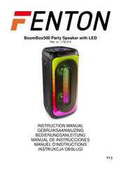 Fenton BoomBox500 Party Speaker with LED Gebruiksaanwijzing