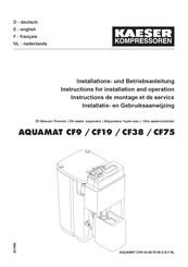 KAESER KOMPRESSOREN AQUAMAT CF75 Installatie- En Gebruiksaanwijzing