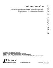 Alliance Laundry Systems HYQ080F Handleiding Voor Installatie, Bediening En Onderhoud