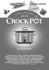 Crock-Pot CSC028X Gebruiksaanwijzing