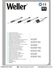 Weller WXMP MS Vertaling Van De Oorspronkelijke Gebruiksaanwijzing