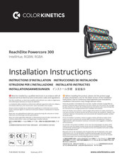 Color Kinetics ReachElite Powercore 300 Installatie-Instructies