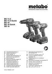 Metabo BS 18 Gebruiksaanwijzing