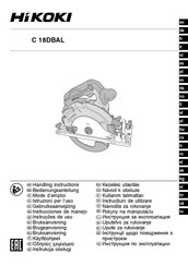 HIKOKI C 18DBAL Gebruiksaanwijzing