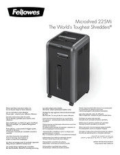 Fellowes Microshred 225Mi Handleiding