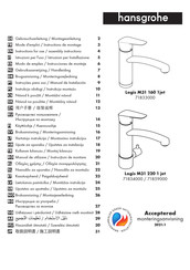 Hansgrohe Logis M31 160 1jet 71833000 Gebruiksaanwijzing