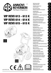 Annovi Reverberi VIP REVO 615 K Vertaling Van De Originele Gebruiksaanwijzing