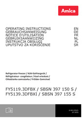 Amica SBSN 397 155 S Gebruiksaanwijzing