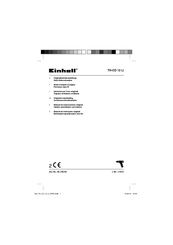 EINHELL TH-CD 12 Li Originele Handleiding