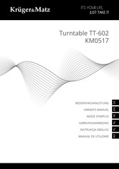 Krüger & Matz TT-602 Gebruiksaanwijzing