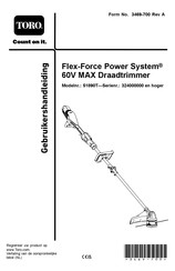 Toro Flex-Force Power System 60V MAX Gebruikershandleiding