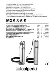 Calpeda MXS 908 Bedieningsvoorschrift