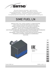 Sime FUEL 25 LN Installatie-, Gebruiks- En Onderhoudshandleiding