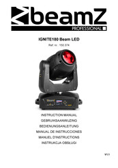 Beamz professional IGNITE180 Beam LED Gebruiksaanwijzing