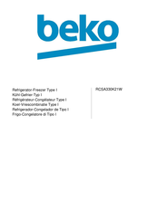 Beko RCSA330K21W Handleiding