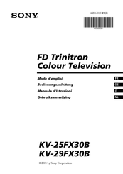 Sony FD Trinitron KV-29FX30B Gebruiksaanwijzing