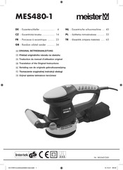 Meister MES480-1 Vertaling Van De Originele Gebruiksaanwijzing