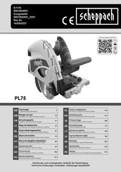 Scheppach PL75 Gebruikshandleiding