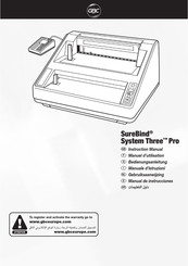 GBC SureBind System Three Pro Gebruiksaanwijzing