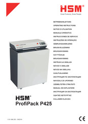 HSM ProfiPack P425 Gebruiksaanwijzing