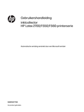 HP Latex FS60 Series Gebruikershandleiding