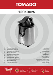 tomado TJC4002S Gebruiksaanwijzing