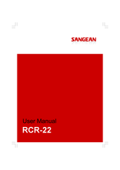 Sangean RCR-22 Gebruikershandleiding