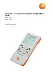 TESTO 110 Gebruiksaanwijzing